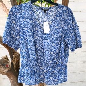 Banana republic Boheme button top